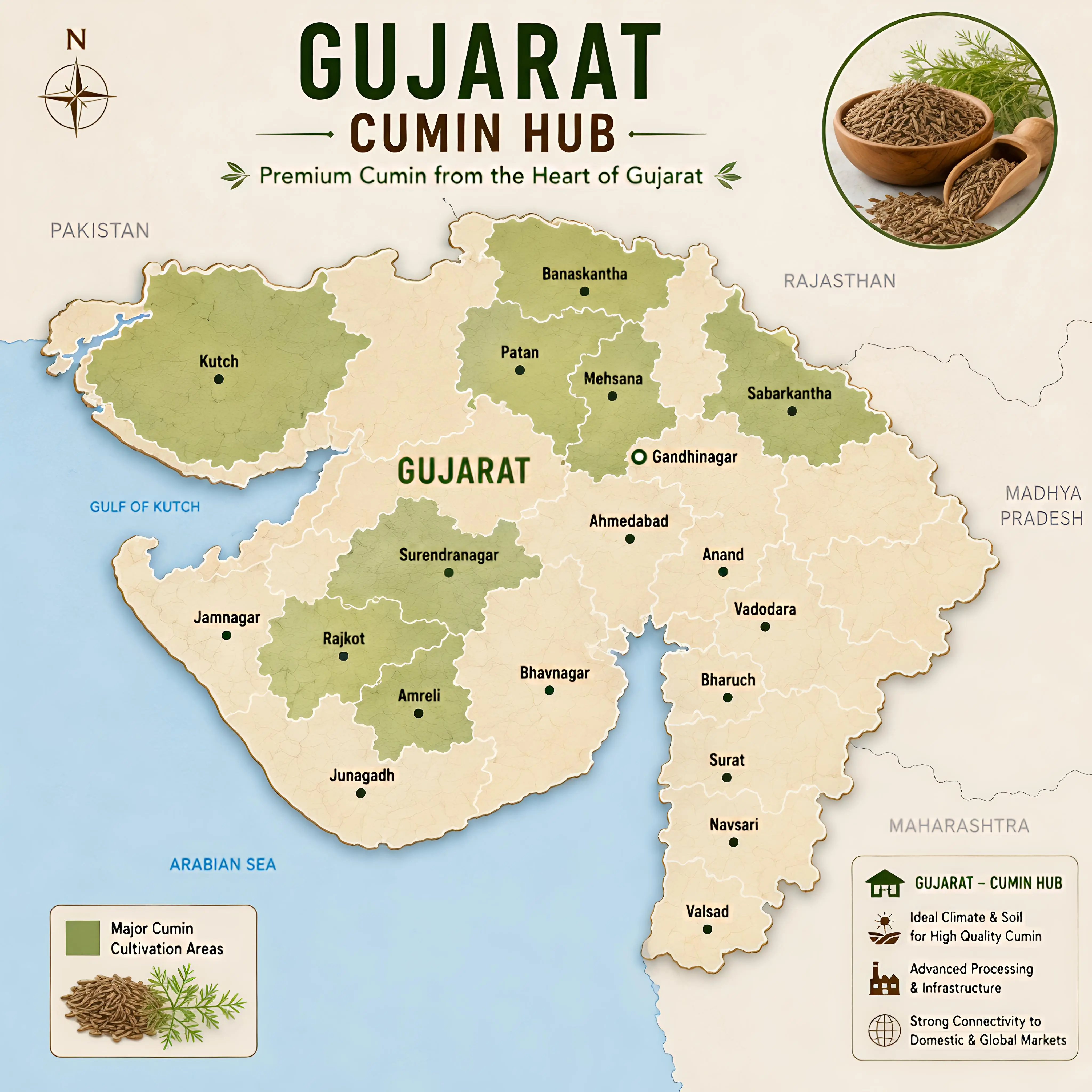 Gujarat spice market