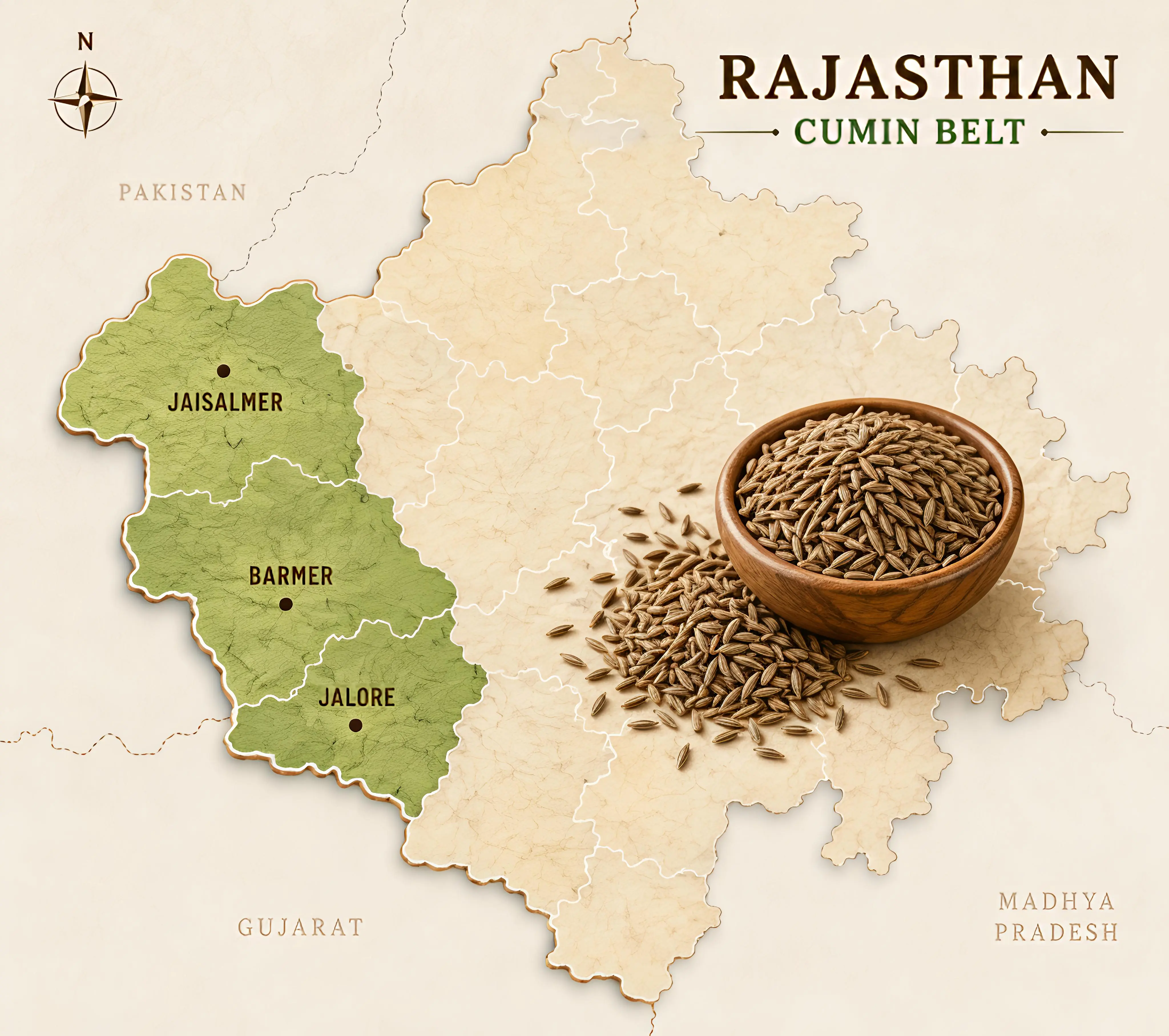 Rajasthan cumin farm
